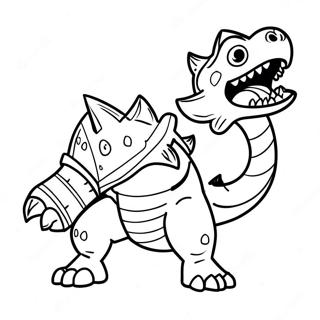 Ferocious Monster Hunter In Action Coloring Page 25456-23446