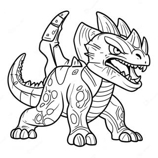 Ferocious Monster Hunter In Action Coloring Page 25456-23447