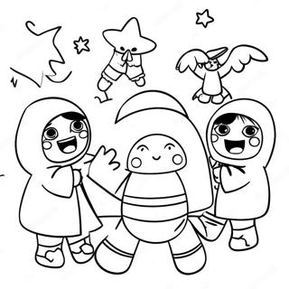 Las Posadas Celebration With Pinata Coloring Page 25476-23275