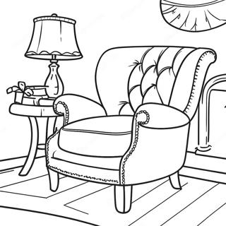 Cozy Armchair Coloring Page 25496-23480