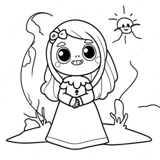 Spooky Ghouliana In The Moonlight Coloring Page 25506-23297