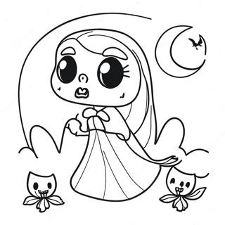 Spooky Ghouliana In The Moonlight Coloring Page 25506-23298