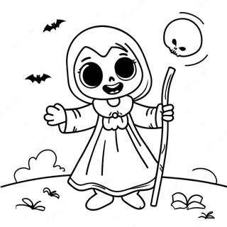 Spooky Ghouliana In The Moonlight Coloring Page 25506-23299