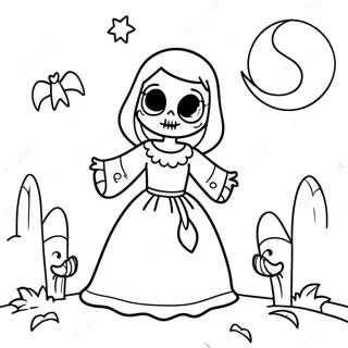 Spooky Ghouliana In The Moonlight Coloring Page 25506-23300