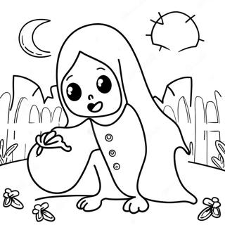 Spooky Ghouliana In The Moonlight Coloring Page 25506-23487