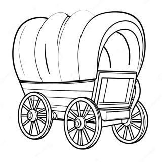 Covered Wagon Pioneer Coloring Page 25526-23315