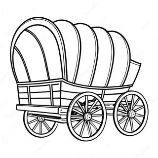 Covered Wagon Pioneer Coloring Page 25526-23316