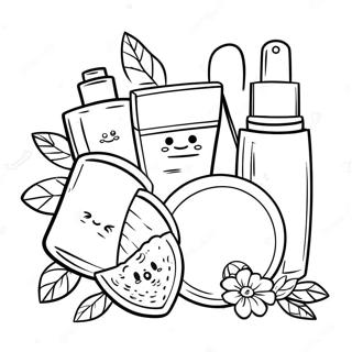 Cute Skincare Products Coloring Page 2553-2085