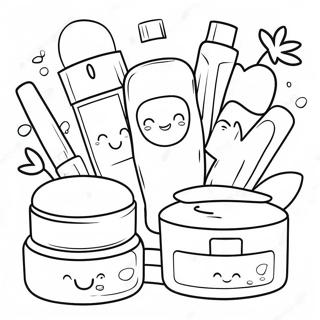 Cute Skincare Products Coloring Page 2553-2087