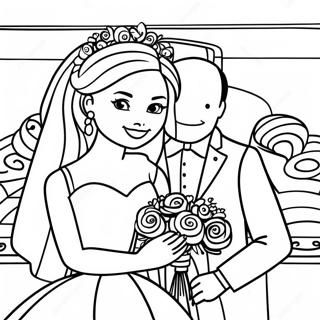 Wedding Barbie Coloring Page 25565-23343