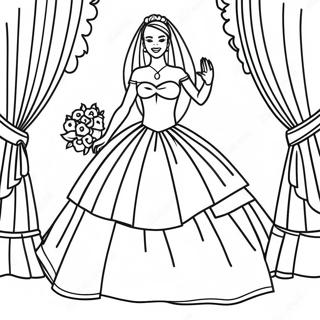 Wedding Barbie Coloring Page 25565-23530