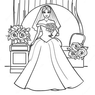 Wedding Barbie Coloring Page 25565-23532