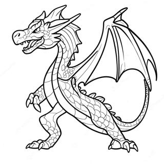 Fierce Dragon Master In Battle Coloring Page 25576-23353