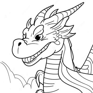 Fierce Dragon Master In Battle Coloring Page 25576-23354