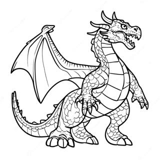 Fierce Dragon Master In Battle Coloring Page 25576-23541