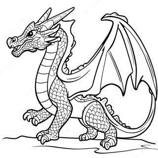 Fierce Dragon Master In Battle Coloring Page 25576-23543