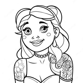 Tattooed Disney Princess Coloring Page 25585-23360