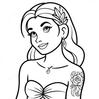 Tattooed Disney Princess Coloring Page 25585-23545