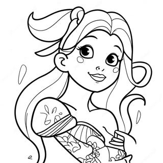 Edgy Tattooed Ariel Coloring Page 25586-23549