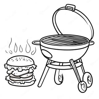 Bbq Grill Coloring Page 25595-23368