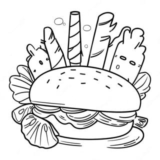 Delicious Bbq Food Coloring Page 25596-23371