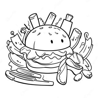 Delicious Bbq Food Coloring Page 25596-23558