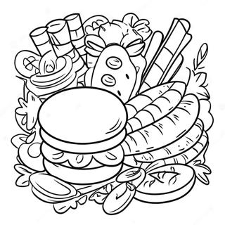 Delicious Bbq Food Coloring Page 25596-23559