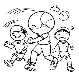 Active Kids Playing Sports Coloring Page 25606-23567