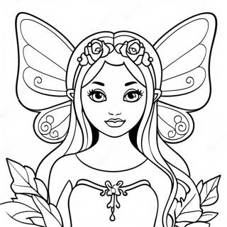 Gothic Fairy Mythical Creature For Adults Coloring Pages