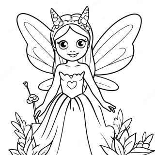 Gothic Fairy Mythical Creature Coloring Page 25615-23572