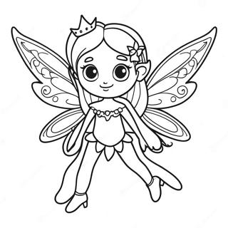 Elegant Gothic Fairy With Wings Coloring Page 25616-23574