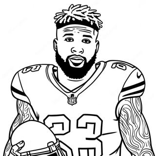 Odell Beckham Jr Coloring Page 25625-23578