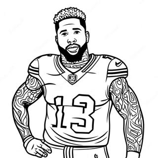 Odell Beckham Jr Coloring Page 25625-23580