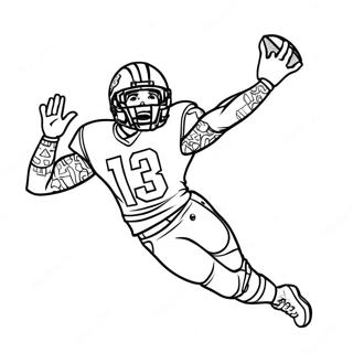 Odell Beckham Jr Catching A Football Coloring Page 25626-23581