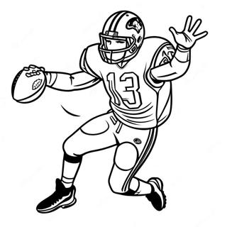 Odell Beckham Jr Catching A Football Coloring Page 25626-23584