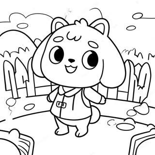 Animal Crossing Coloring Page 2562-2091