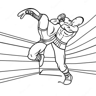 Wwe Wrestler Jumping On Opponent Coloring Page 25636-23589