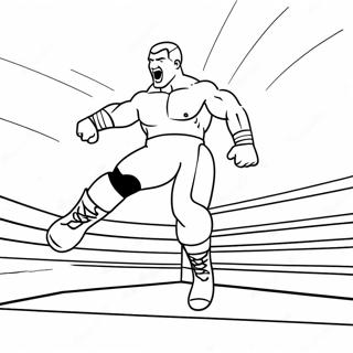 Wwe Wrestler Jumping On Opponent Coloring Page 25636-23590