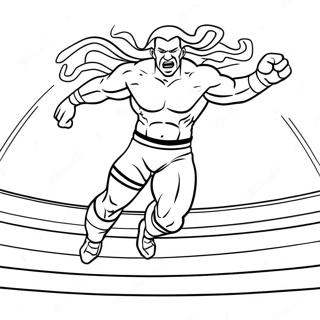 Wwe Wrestler Jumping On Opponent Coloring Page 25636-23592