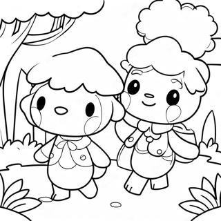 Cute Animal Crossing Villagers Coloring Page 2563-2093