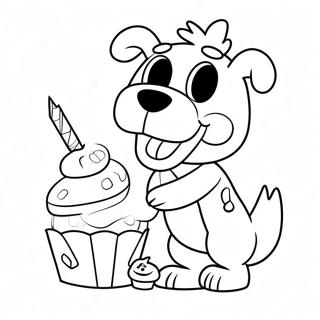 Chica Fnaf With Cupcake Coloring Page 25667-23605