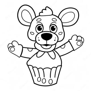 Chica Fnaf With Cupcake Coloring Page 25667-23606