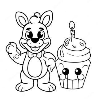 Chica Fnaf With Cupcake Coloring Page 25667-23607