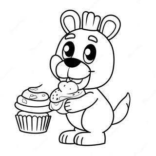 Chica Fnaf With Cupcake Coloring Page 25667-23608