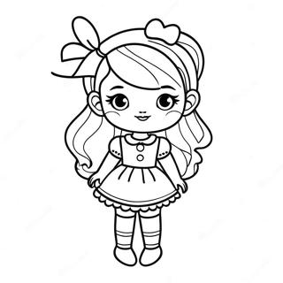 Candylicious Doll In A Sweet Outfit Coloring Page 25687-23622