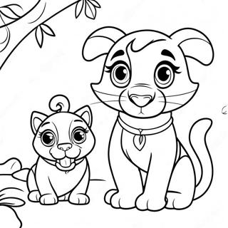 Jasmine And Rajah Coloring Page 25706-23634