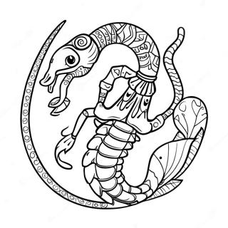 Scorpio Zodiac Sign Coloring Page 25716-23642