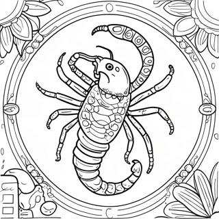 Scorpio Zodiac Sign Coloring Page 25716-23644