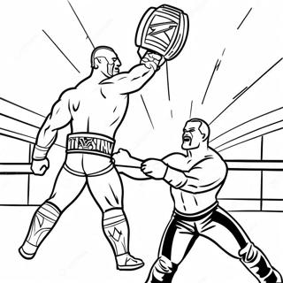 Wwe Championship Match Coloring Page 25727-23653