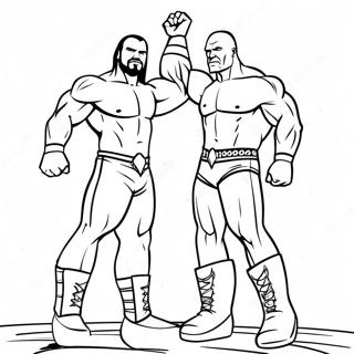 Wwe Championship Match Coloring Page 25727-23655